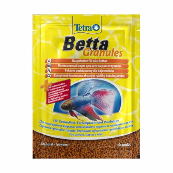Фото Tetra Betta Granules корм для петушков и других лабиринтовых рыб, 5 г