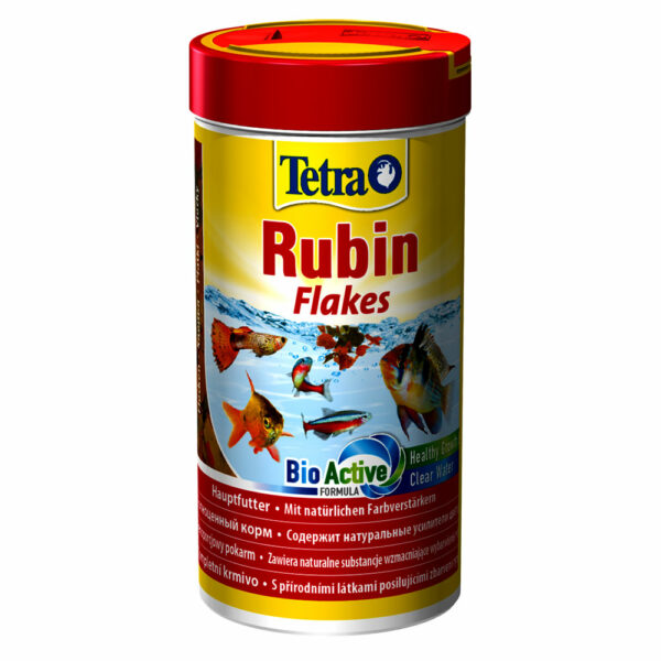 Фото Tetra Rubin Flakes корм для всех видов тропических рыб, для усиления окраса, 250 мл/52 г