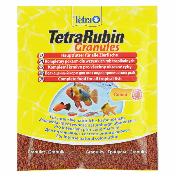 Фото Tetra Rubin Granules корм для всех видов тропических рыб, для усиления окраса, 12 г