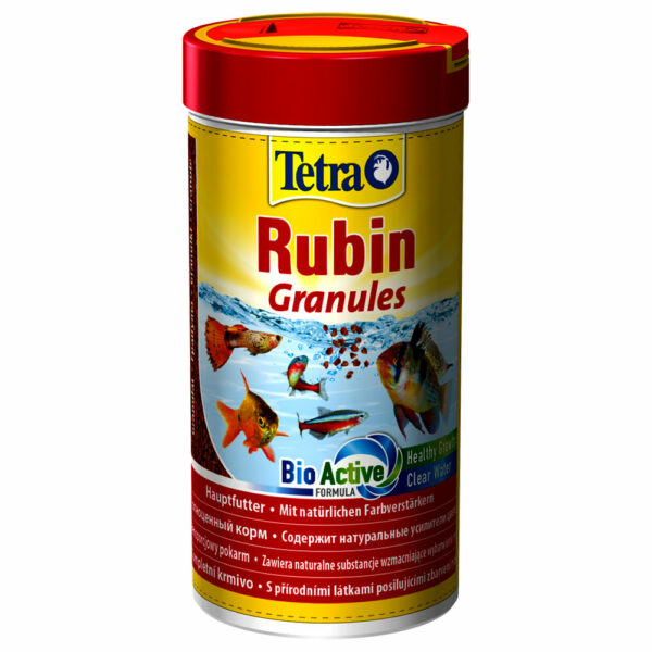 Фото Tetra Rubin Granules корм для всех видов тропических рыб, для усиления окраса, 250 мл/100 г